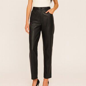 Abercrombie & Fitch Curve Love Vegan Leather 90s Straight Ultra High Rise 30